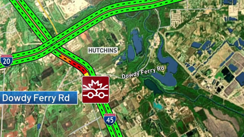 EB I-635 shut down after 18-wheeler crash