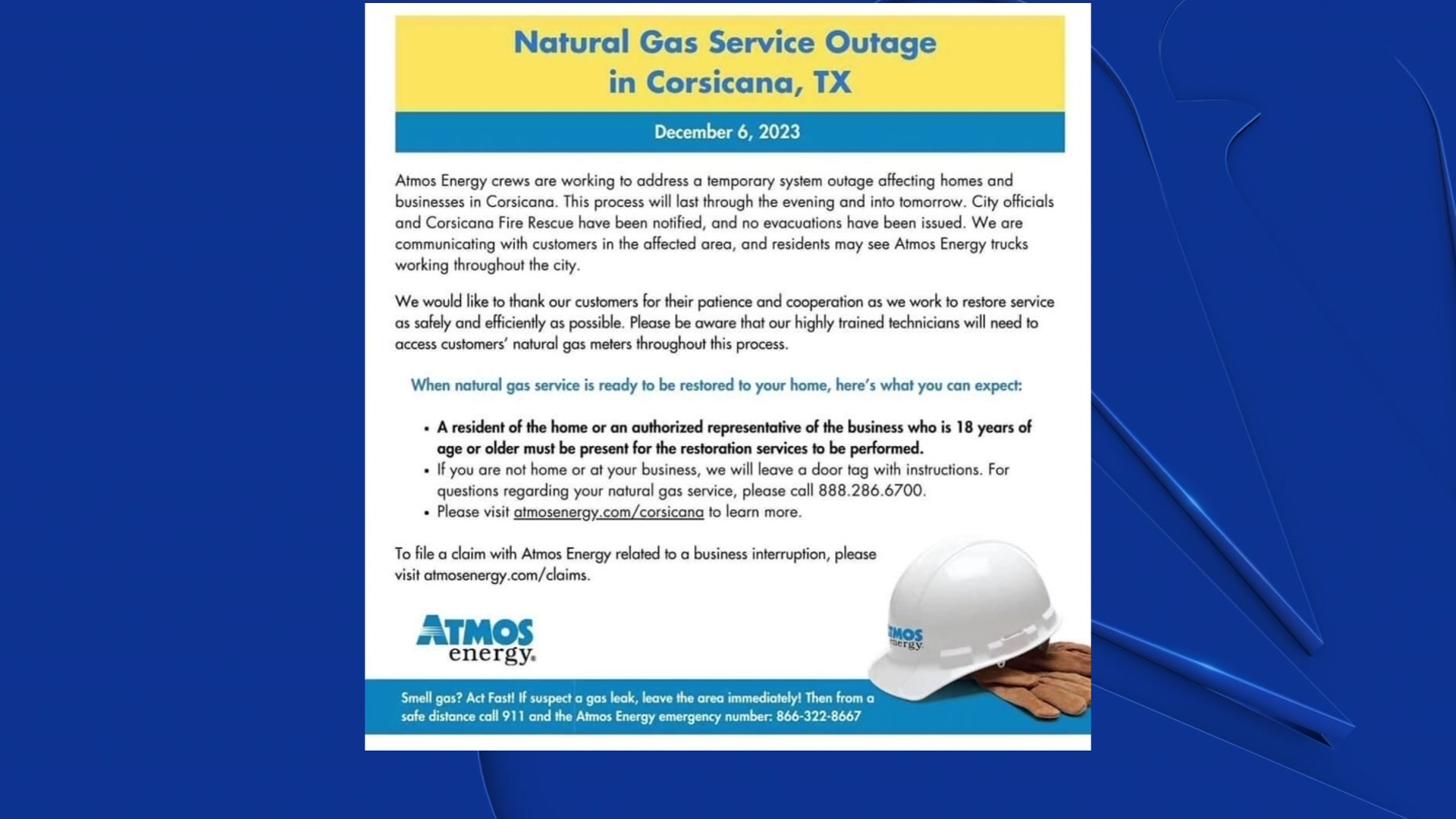Natural gas outage impacts Corsicana residents NBC 5 DallasFort Worth