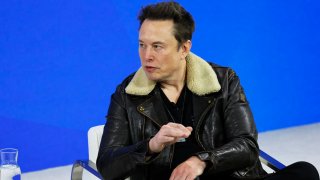 Elon Musk — the CEO of Tesla and SpaceX and owner of X, formerly known as Twitter — speaks during The New York Times&#8217; annual DealBook summit in New York City, Nov. 29, 2023.