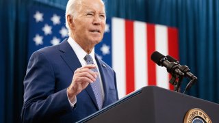 US President Joe Biden speaks at Abbotts Creek Community Center during an event to promote his economic agenda in Raleigh, North Carolina, on January 18, 2024. 