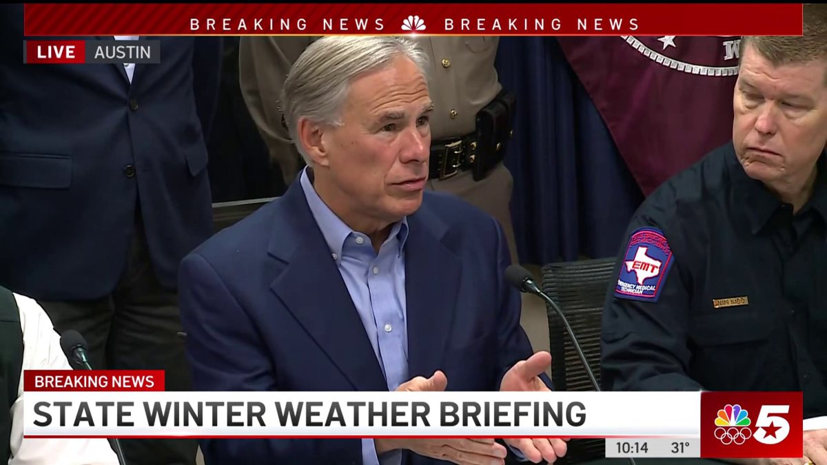 Gov. Abbott delivers state winter weather briefing – NBC 5 Dallas-Fort ...