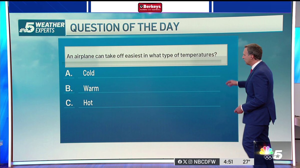 Weather Quiz Airplanes NBC 5 Dallas Fort Worth Weather quiz airplanes nbc 5 dallas fort worth