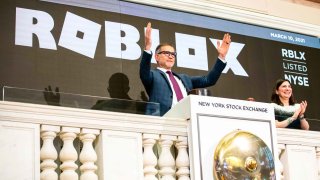 The New York Stock Exchange welcomes executives and guests of Roblox in celebration of its direct listing, March 10, 2021.