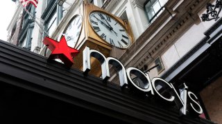 The Macy’s logo is seen at its store in Herald Square in New York City on Jan. 19, 2024.