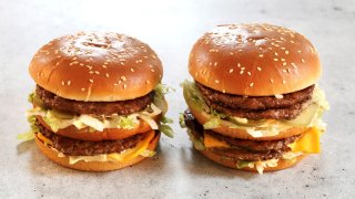 McDonald’s Double Big Mac and a regular Big Mac photographed in Arlington, Virginia on January 24, 2024.