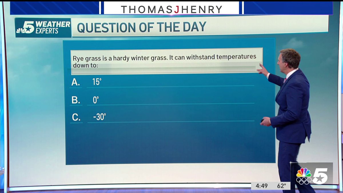 Weather Quiz Ryegrass NBC 5 DallasFort Worth