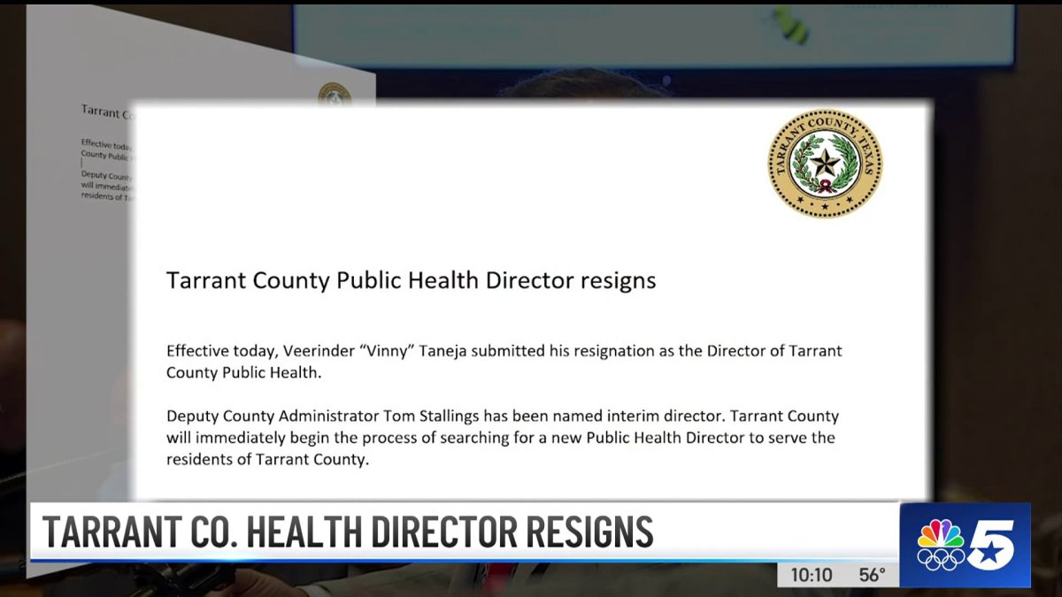 Head of Tarrant County Health Department resigns NBC 5 DallasFort Worth