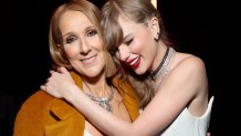 LOS ANGELES, CALIFORNIA - FEBRUARY 04: (L-R) Celine Dion and Taylor Swift attend the 66th GRAMMY Awards at Crypto.com Arena on February 04, 2024 in Los Angeles, California. (Photo by Kevin Mazur/Getty Images for The Recording Academy)