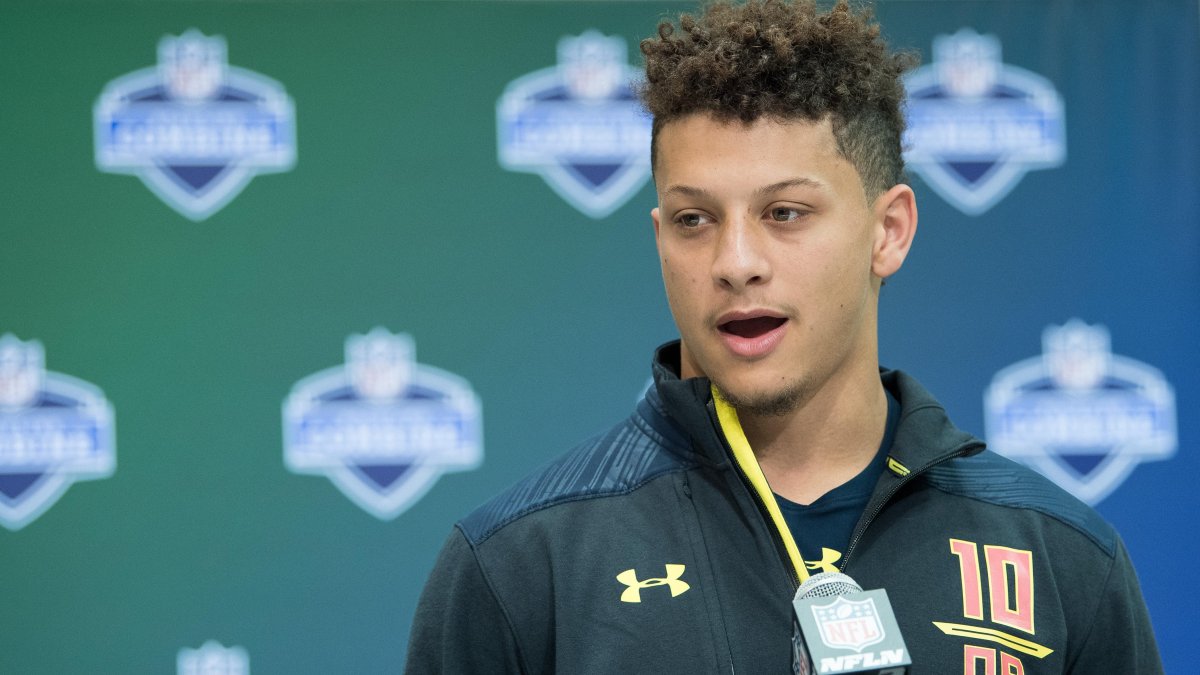 NFL Network trolls Patrick Mahomes during 40yard dash at combine NBC