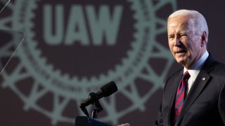 President Joe Biden speaks at the United Auto Workers political convention at the Marriott Marquis in Washington, D.C., Jan. 24, 2024.