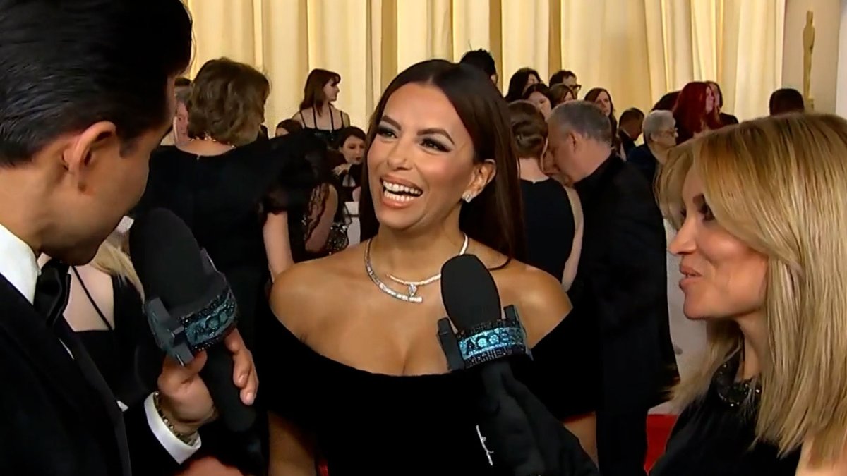 On Oscars red carpet, Eva Longoria confirms she’s filming scenes with