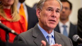 AUSTIN, TEXAS – MARCH 15: Texas Gov. Greg Abbott speaks during a news conference on March 15, 2023 in Austin, Texas. Gov. Abbott and state officials attended a news conference where they discussed the proposed Texas Helpful Incentives to Produce Semiconductors (CHIPS) Act legislation. (Photo by Brandon Bell/Getty Images)