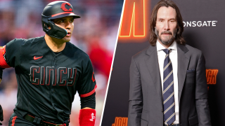 Joey Votto and Keanu Reeves
