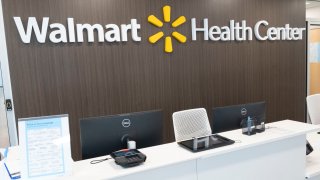 The front desk is visible Friday, March 29, 2024, at the new Walmart Health Center in Sugar Land which will offer primary care, dental, counseling, lab and X-ray services at the location on Highway 6.