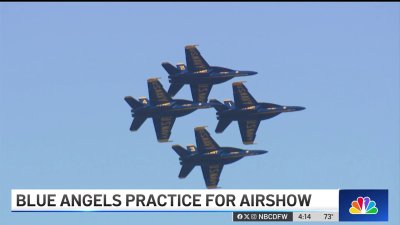 Blue Angels practice for Wings Over Cowtown
