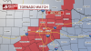 LIVE RADAR: Tornado Watch issued for DFW Area; Severe weather threat continues