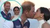 Meghan Markle and Prince Harry share a kiss at charity polo match