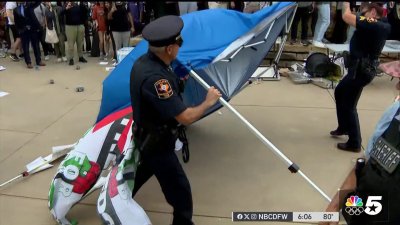 Police remove demonstrators and encampments from UT Dallas campus