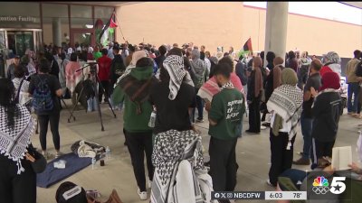 Protesters rally outside Collin County Jail