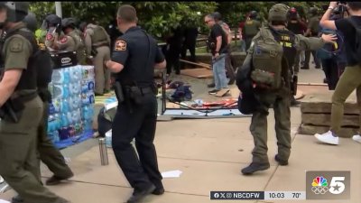 Protests continued at UT Dallas today over ties to companies that do business with Israel