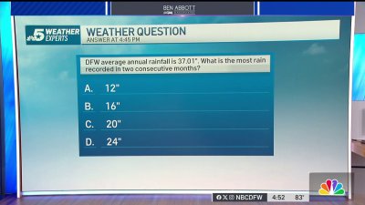 Weather Question: Most rain in two consecutive months?