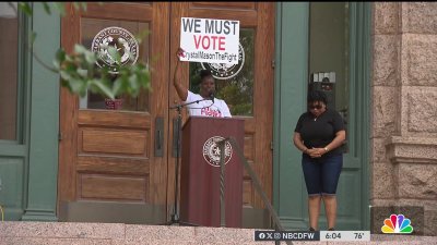 Supporters rally for woman accused of voter fraud