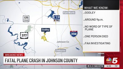 1 killed in plane crash in Johnson County