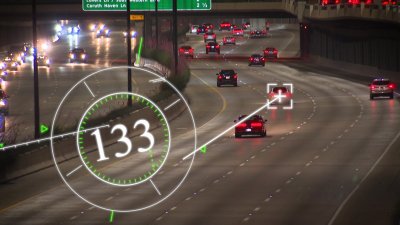 How fast are drivers driving on Dallas' Central Expressway?