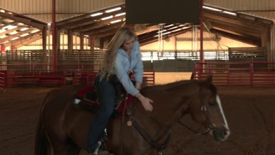 Barrel racer works to get back in the saddle after injury