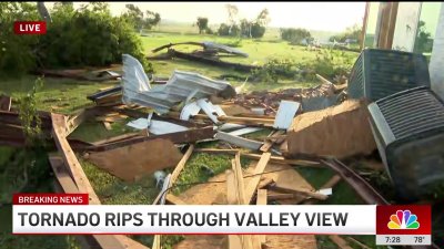 Damage in Cooke County after tornado Saturday night