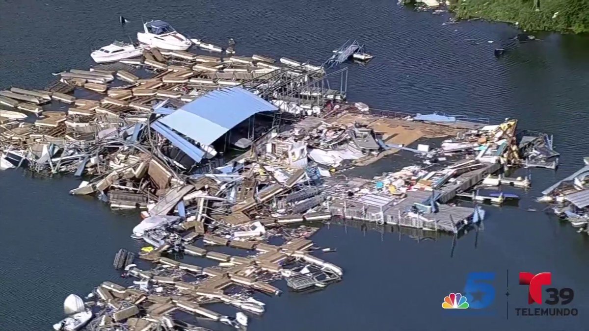 Chopper aerials of damage at Lake Ray Roberts – NBC 5 Dallas-Fort Worth