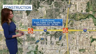 Road closures, traffic delays in North Texas this weekend due to construction