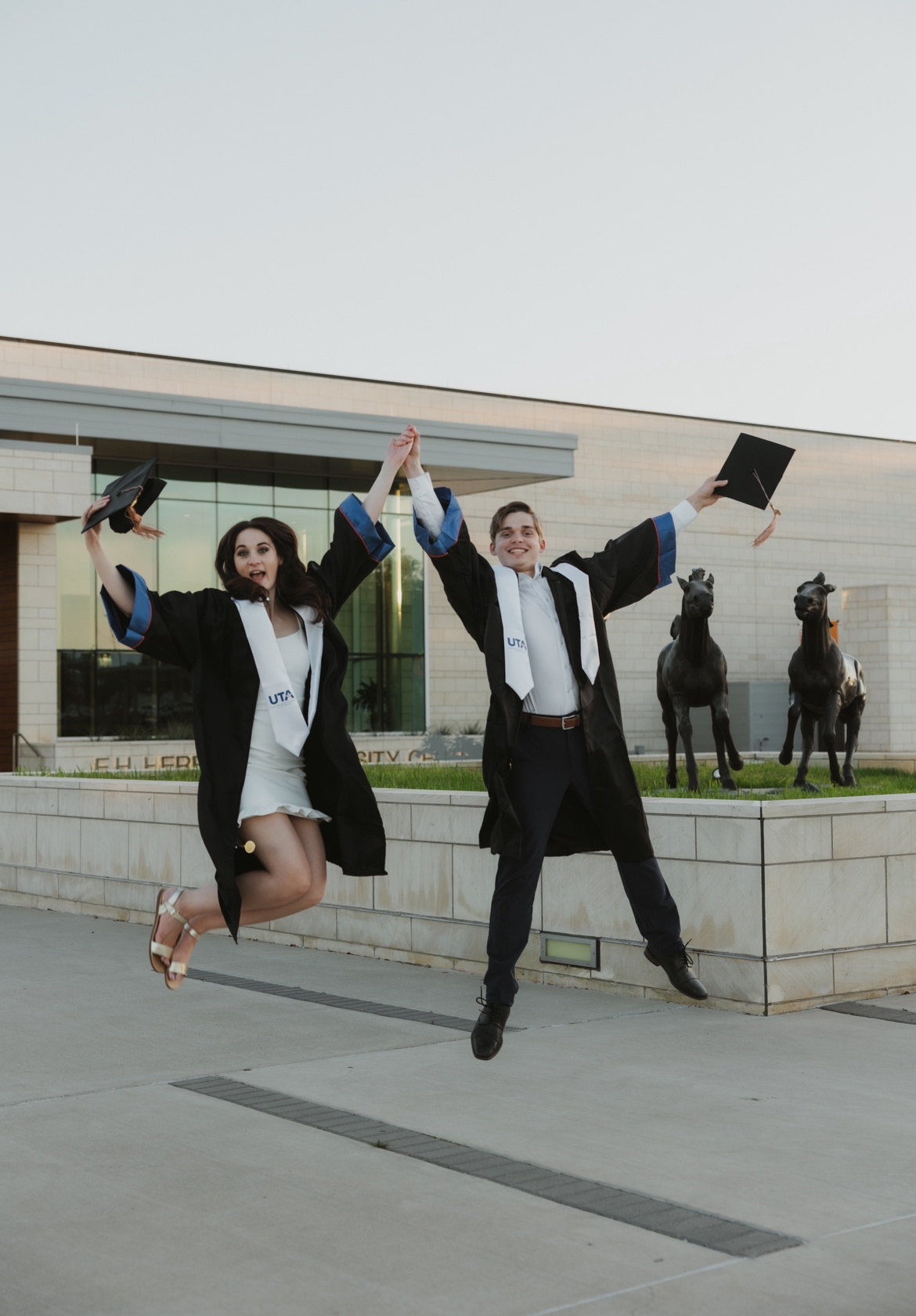 This is Victoria and Ben and we’re both graduating from UTA!<br />
We met 3 years ago through UTA and now we’re engaged and have a wedding set for September!<br />
We’re both graduating with the school of business (undergraduates)!<br />
UTA has been great to us and was the reason of the start of our love story ❤️