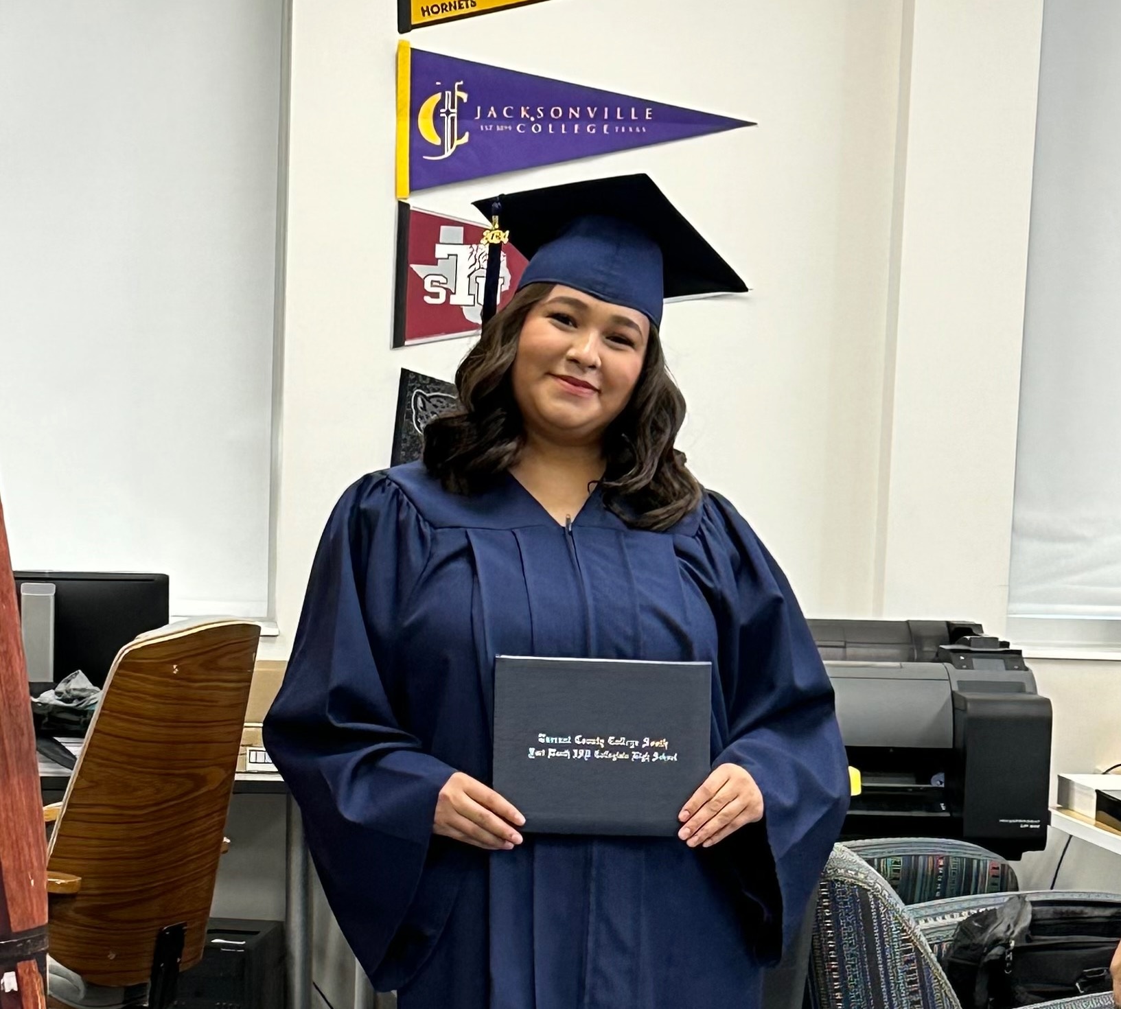 Alijah Orais graduates high school with her associate degree. The Salinas, Bravo, Pena and Lyle Family are so proud of her.