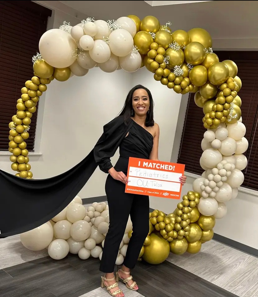 I would like to say congrats to my little sister<br> Paige Dixon-Johnson,MD<br> Graduating from OSU School of Medicine<br> She matched at OU-Tulsa where she will be a Pediatrician. We are proud of you! Your Big Sister and Big Brother, Monique & Deitrek Dixon