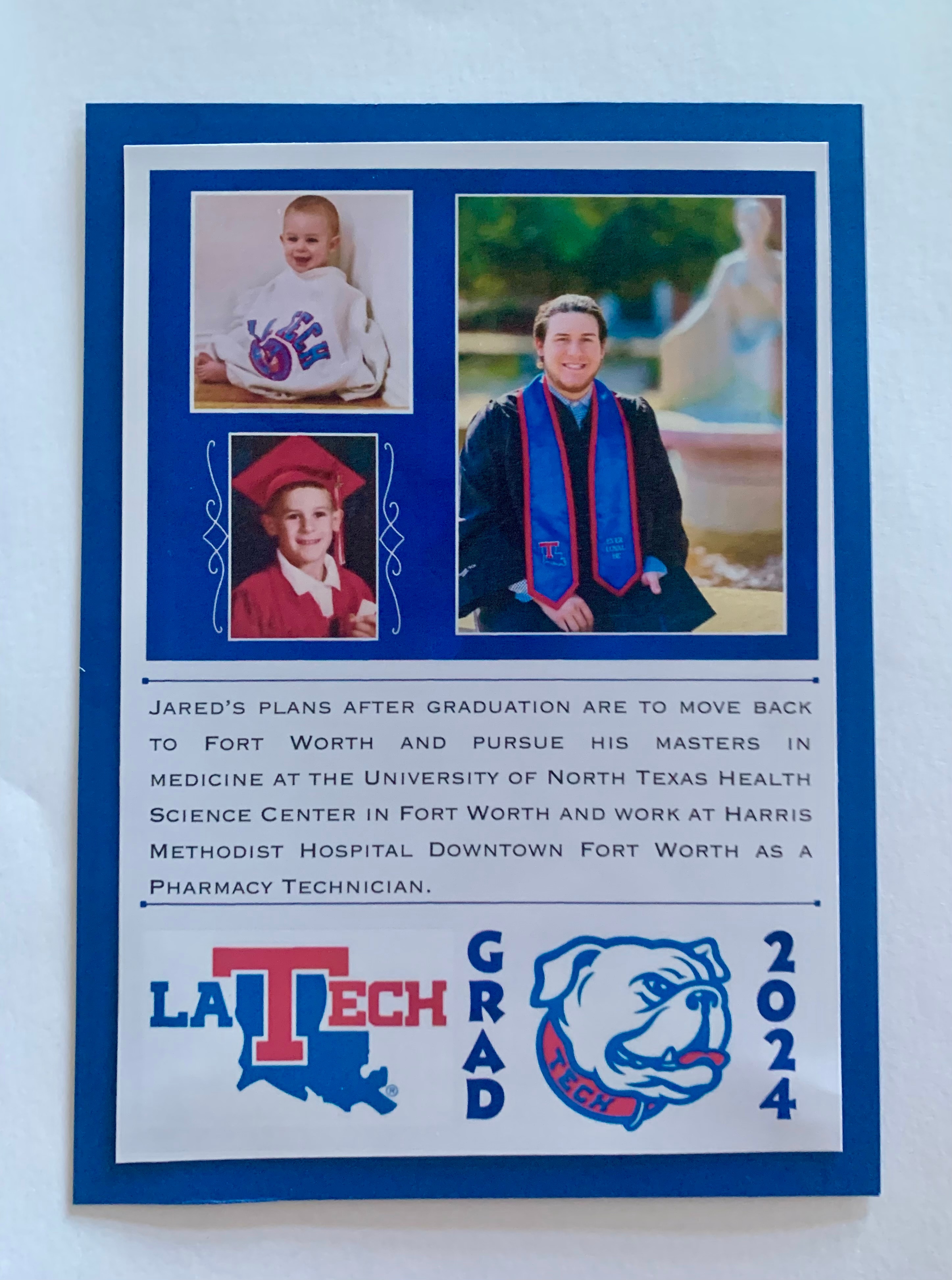 Jared Keith Ashcraft<br />
2024 Graduate of Louisiana Tech University<br />
Majoring in Biology<br />
Minoring in Chemistry