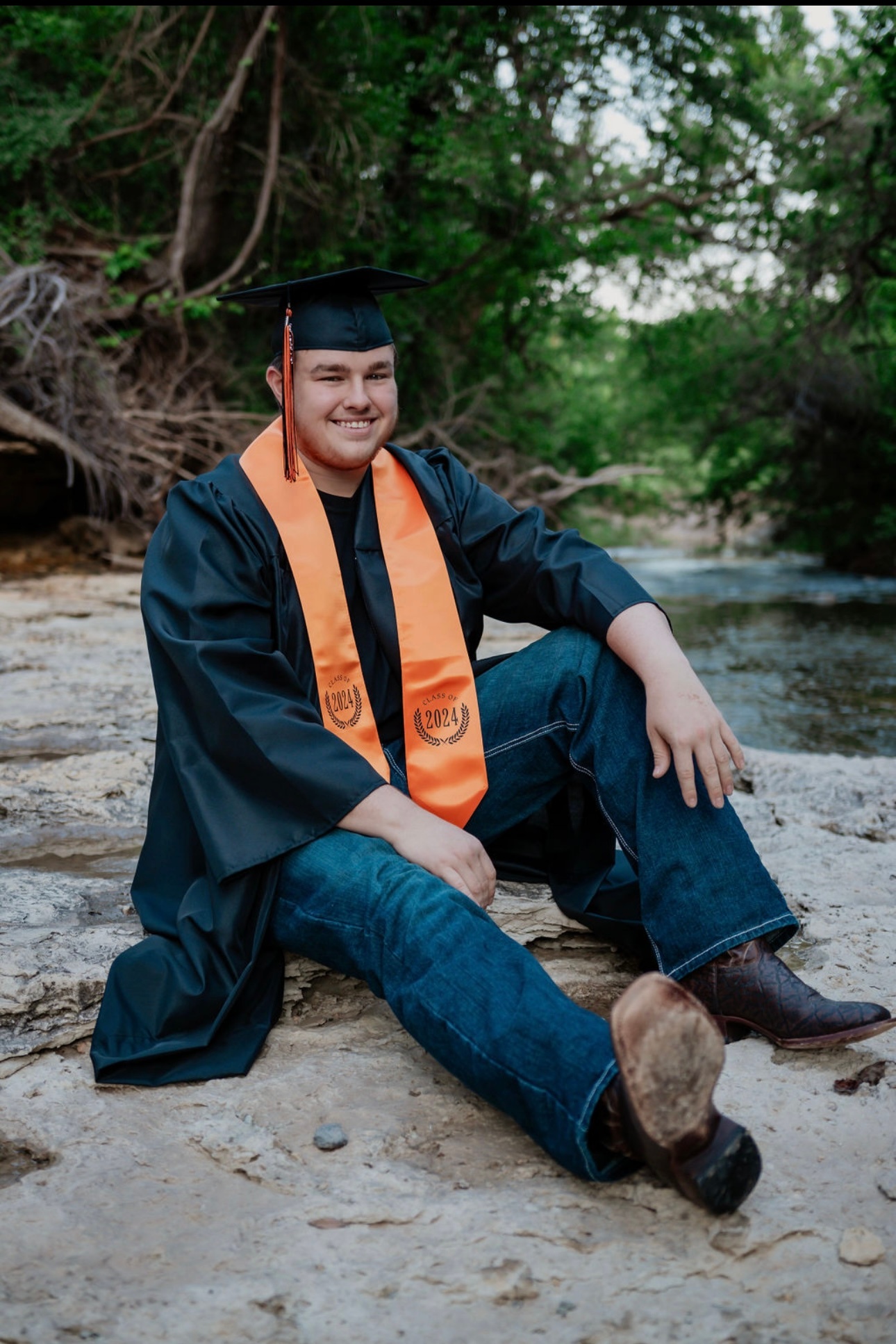 This is my son, Collin Walker. He is graduating from Springtown High School. He is 18 years old. He is headed to the fire academy to become a firefighter. Lindsey Walker