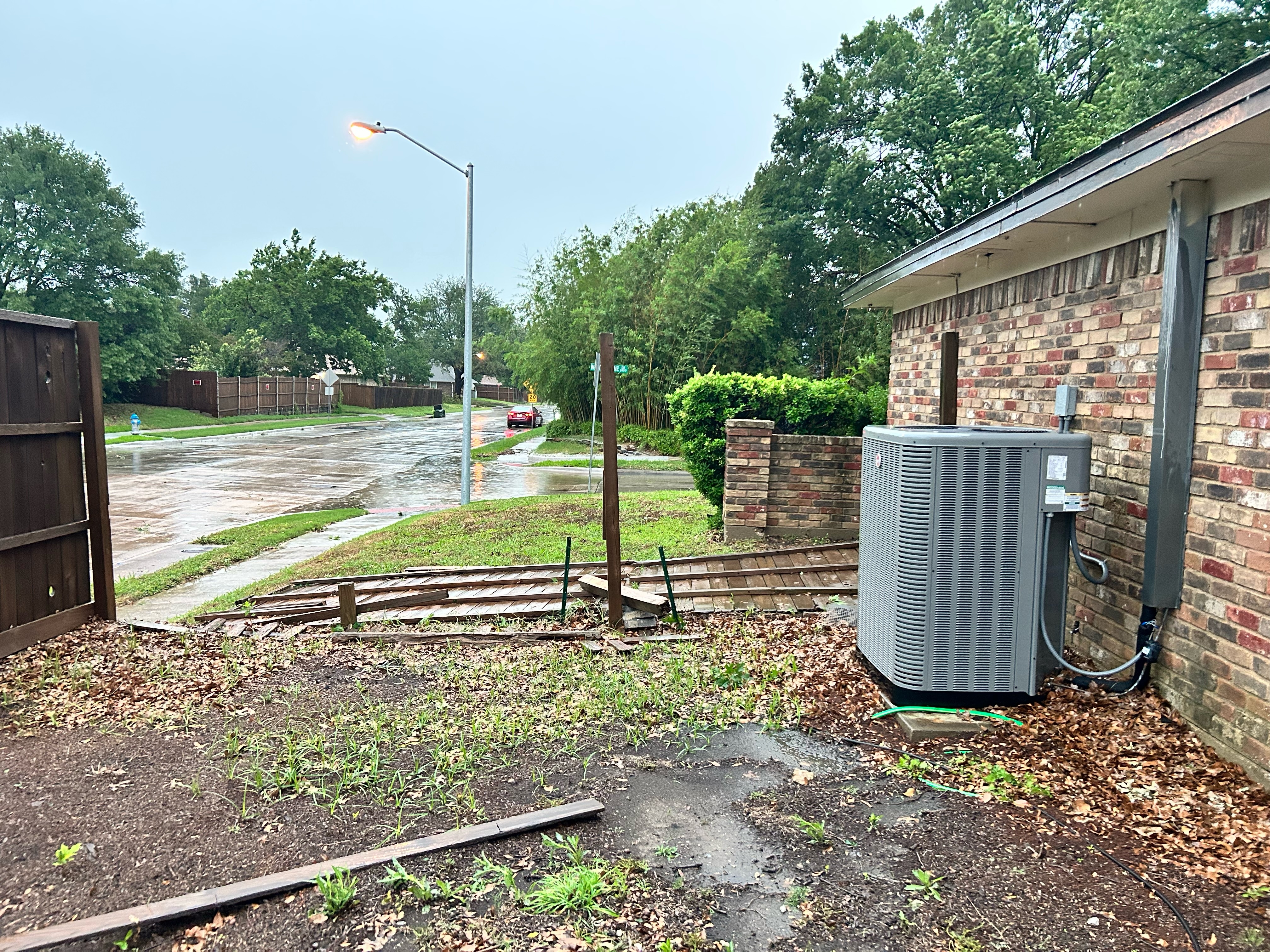 The storm took out our fence in central Plano (Custer and Parker)
Natalie Stout