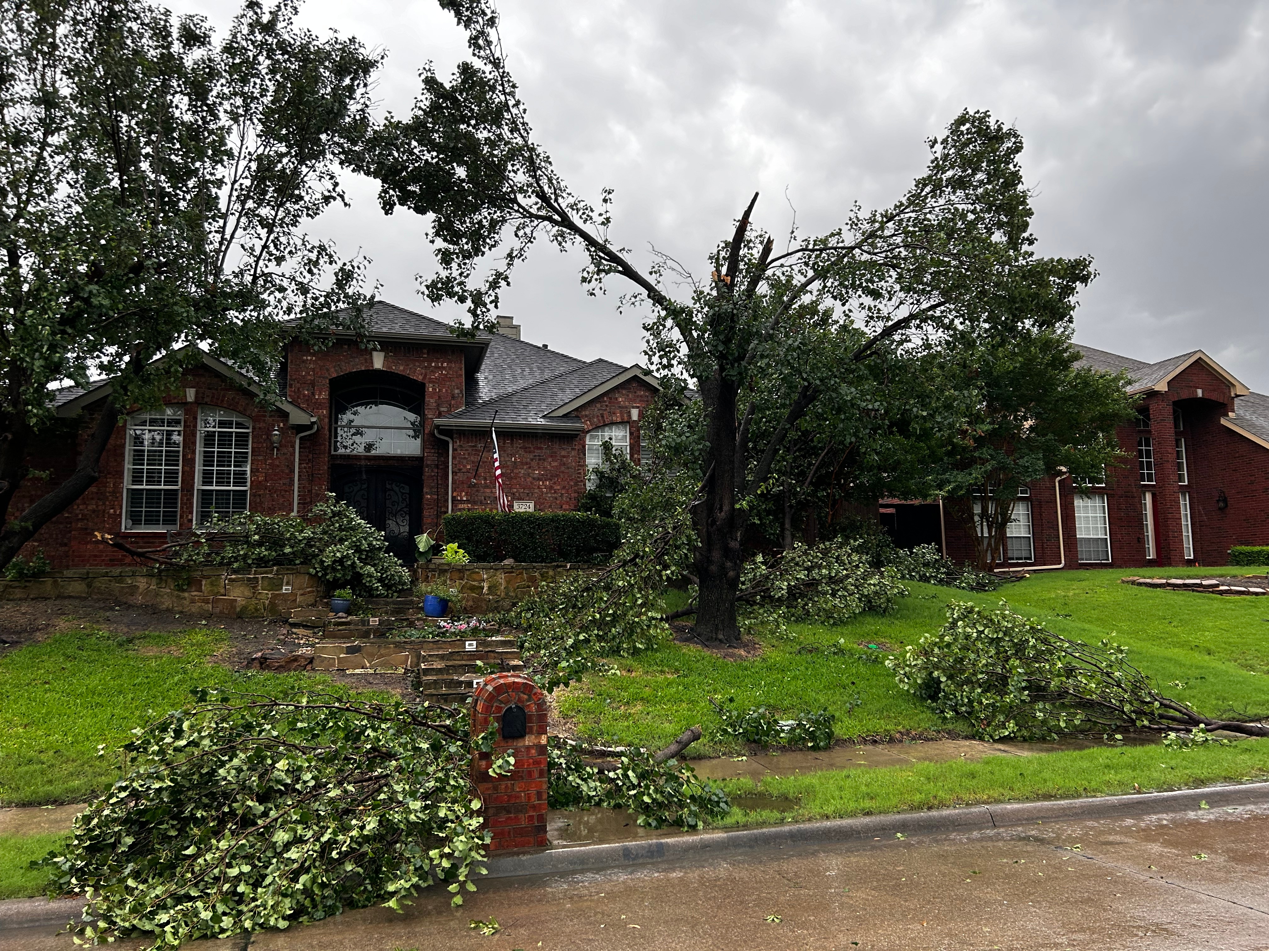 Storm damage in Carrollton tx