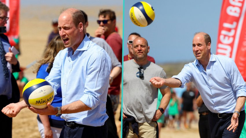 Prince William plays volleyball in royal beach outing amid Kate Middleton's cancer treatment