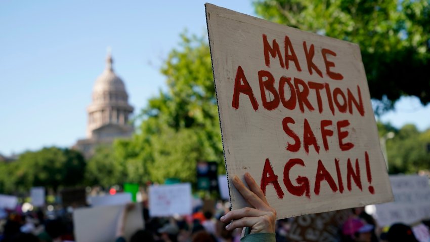 FILE – Demonstrators march and gather near the Texas Capitol following the U.S. Supreme Court’s decision to overturn Roe v. Wade, June 24, 2022, in Austin, Texas. A Texas man is petitioning a court to use an obscure legal action to find out who helped his former partner in an alleged out-of-state abortion, setting up the latest test to the limits of statewide abortion bans.