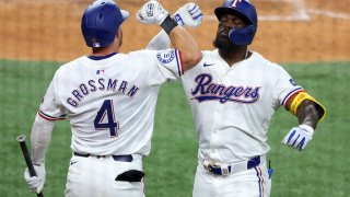 rangers outlast angels in 13 innings when lowe gets hit by pitch