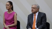 Claudia Sheinbaum and Andrés Manuel López Obrador