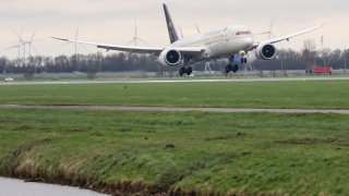 A Boeing 787 Dreamliner passenger aircraft