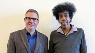 Kevin Moriarty, Dallas Theater Center's Executive Director, and Jonathan Norton, Dallas Theater Center's Interim Artistic Director