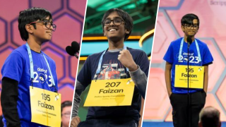 Plano ISD’s Faizan Zaki at the 2024 Scripps National Spelling Bee.