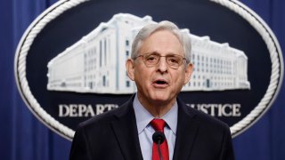 U.S. Attorney General Merrick Garland speaks during a news conference at the Department of Justice Building on March 21, 2024 in Washington, DC.