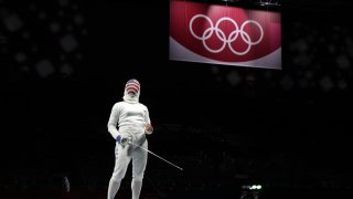 Holmes at the Tokyo Olympics.