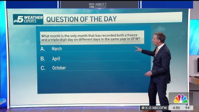 Weather Quiz: Freeze and triple digits