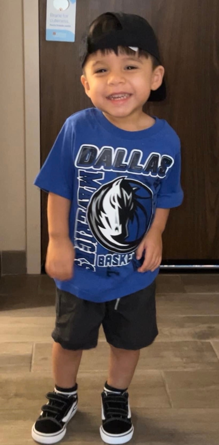 Julian Gonzales is 2 years old was vacationing in San Antonio repping the Dallas Mavs. 
Sent from AT&T Yahoo Mail for iPhone